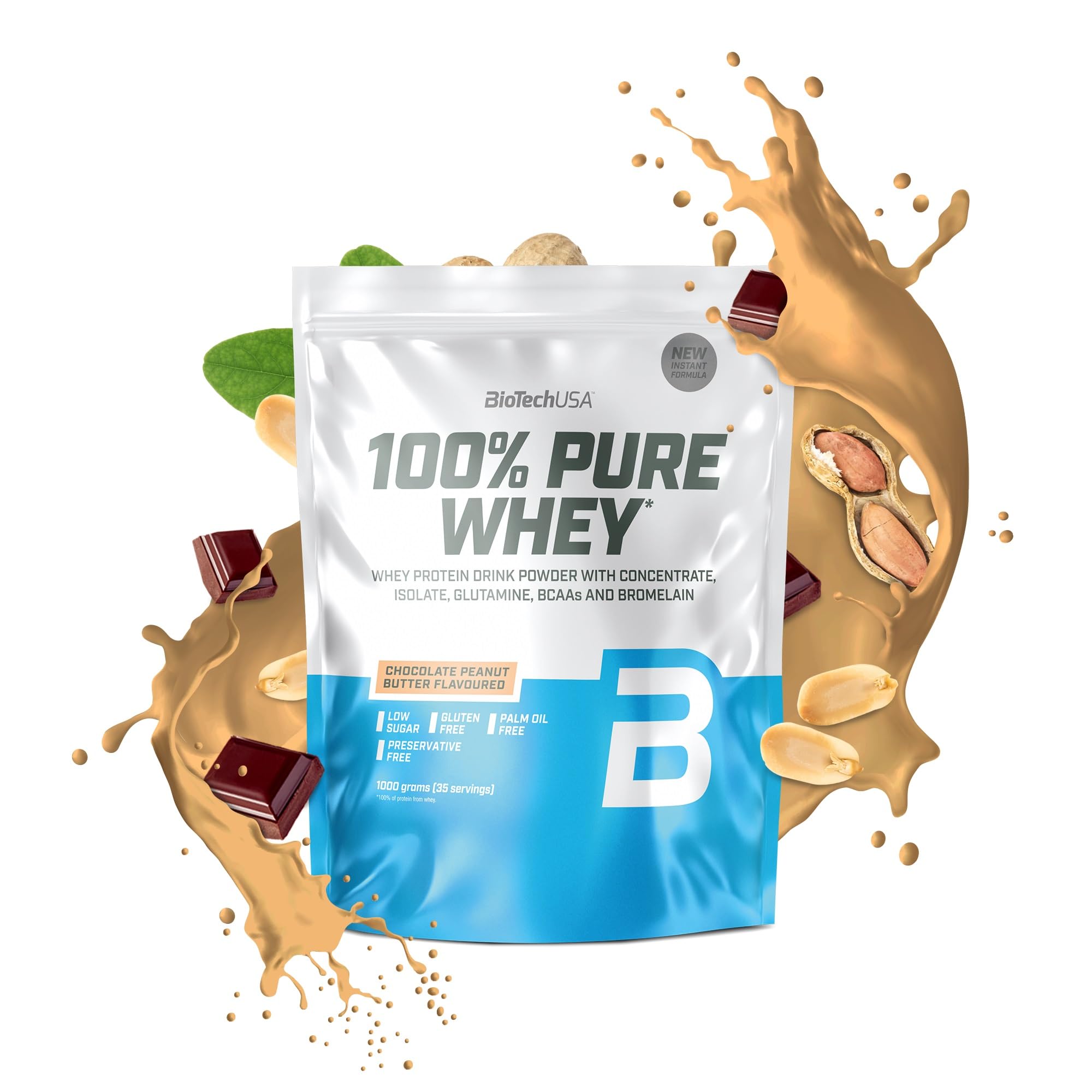 100% pure wheyChocolate peanut butter